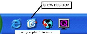 click start=>run si scrie urmatoarea /n /i:u cum sa restaurezi show desktop-ul daca l-ai sters din